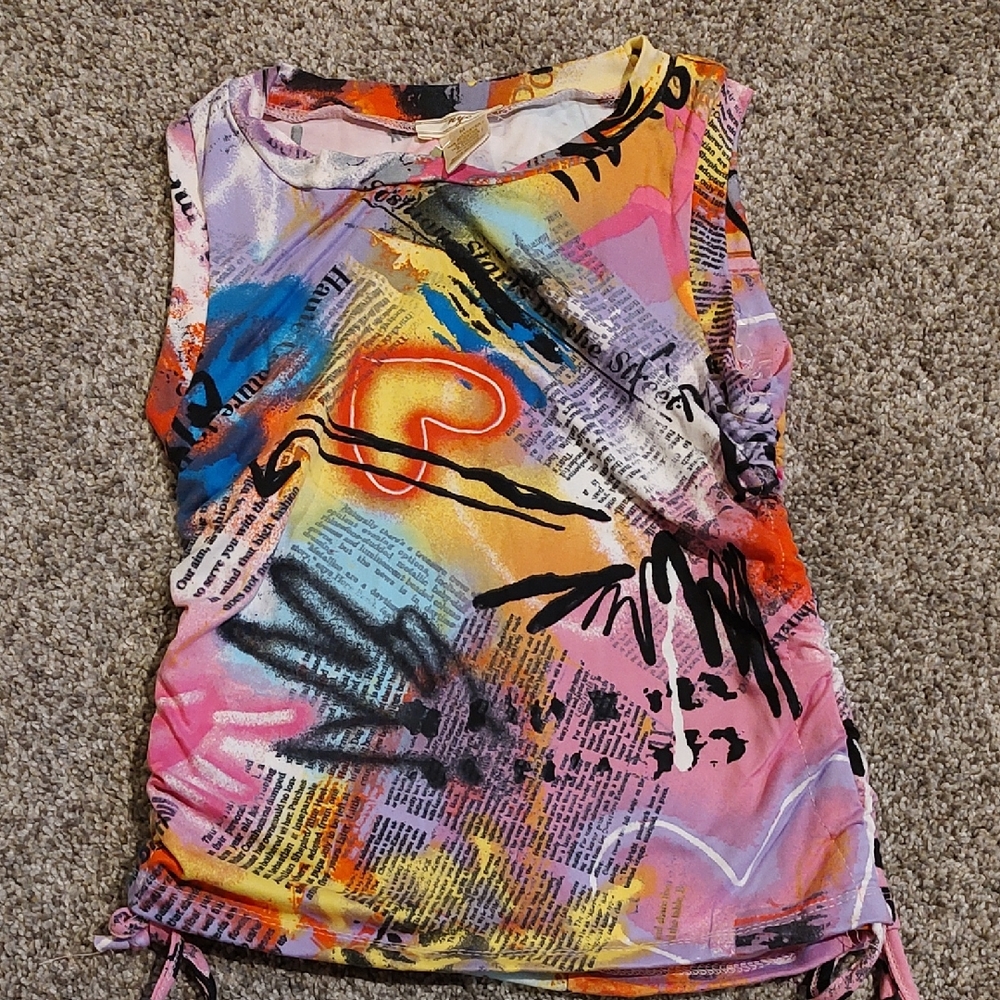 NYC Colorful Graphic Women's Tank Top (#B1032)